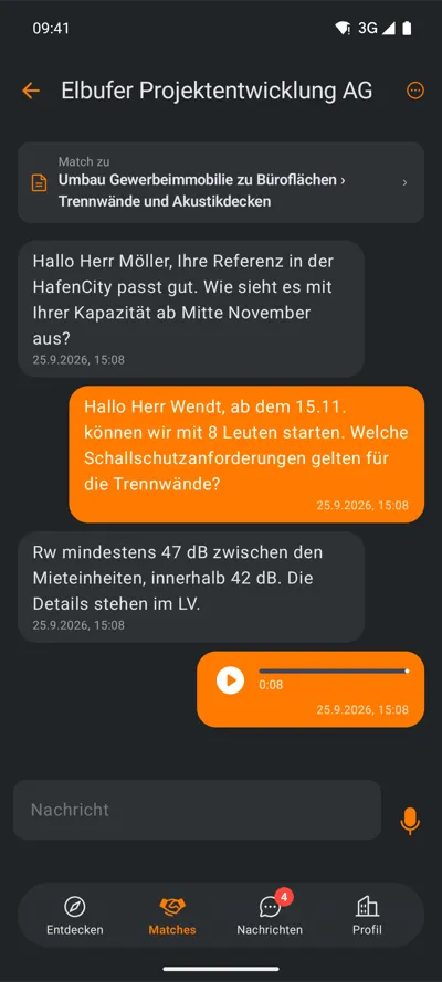 Android: Chat mit Sprachnachricht